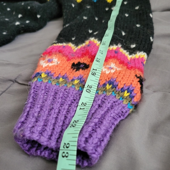 ✨️HP✨Kitty Hawk | Colorful 90s VTG Chunky Knit Argyle Sequins Wool Blend Sweater - Picture 10 of 13